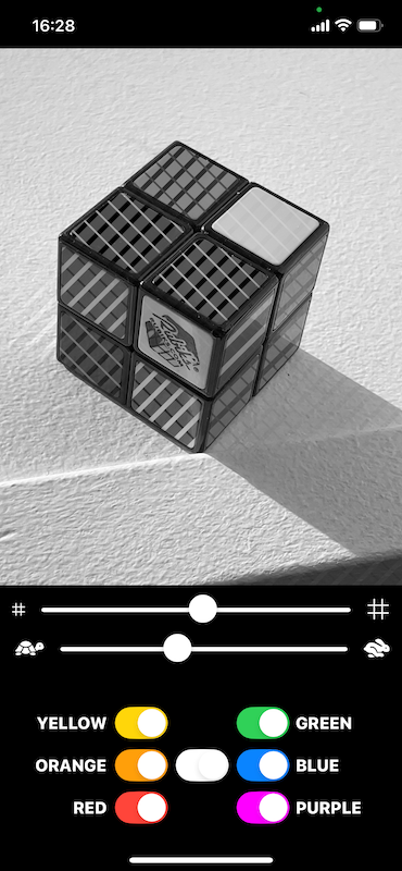 A Rubics Cube in Monochrome View