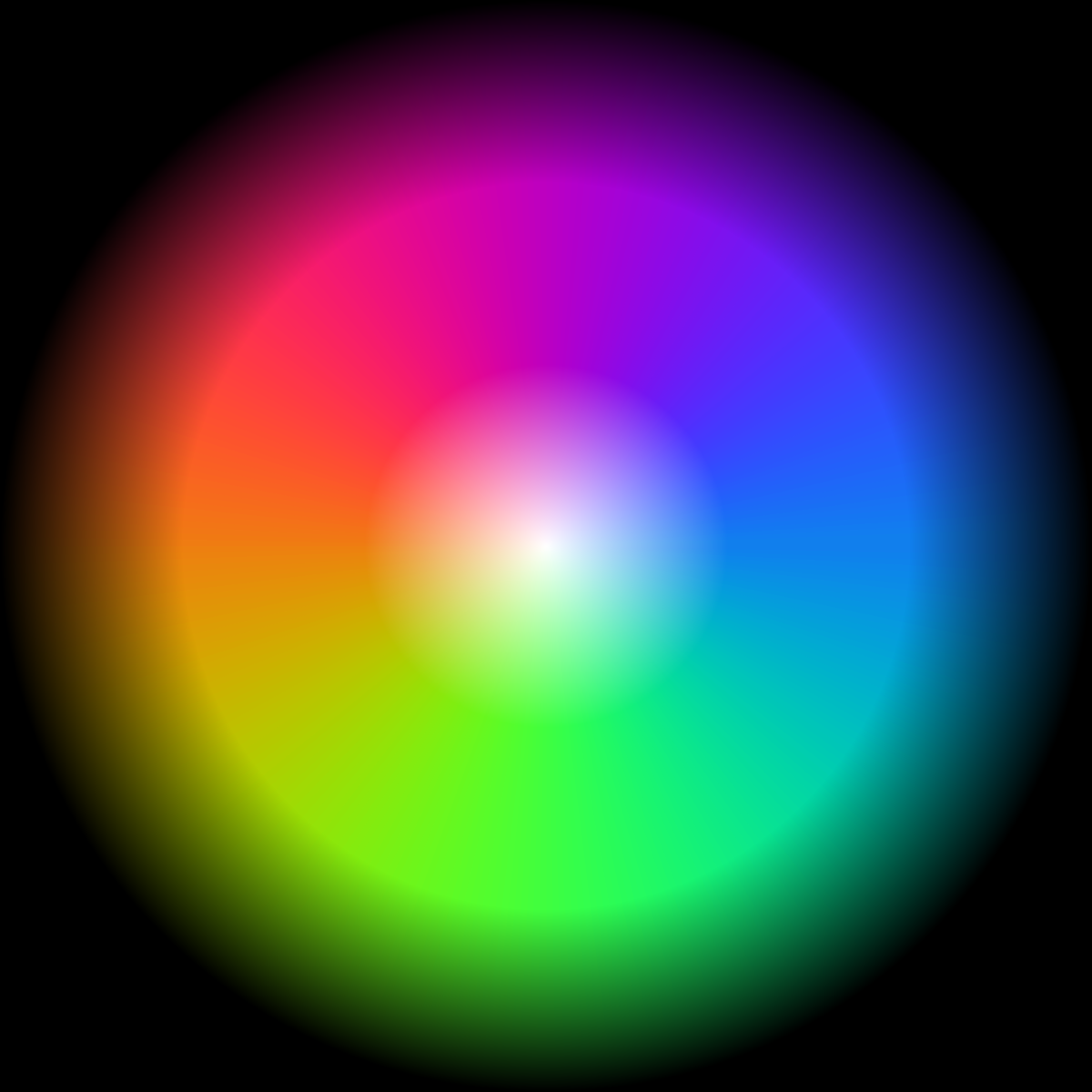 color circle with luminance variation